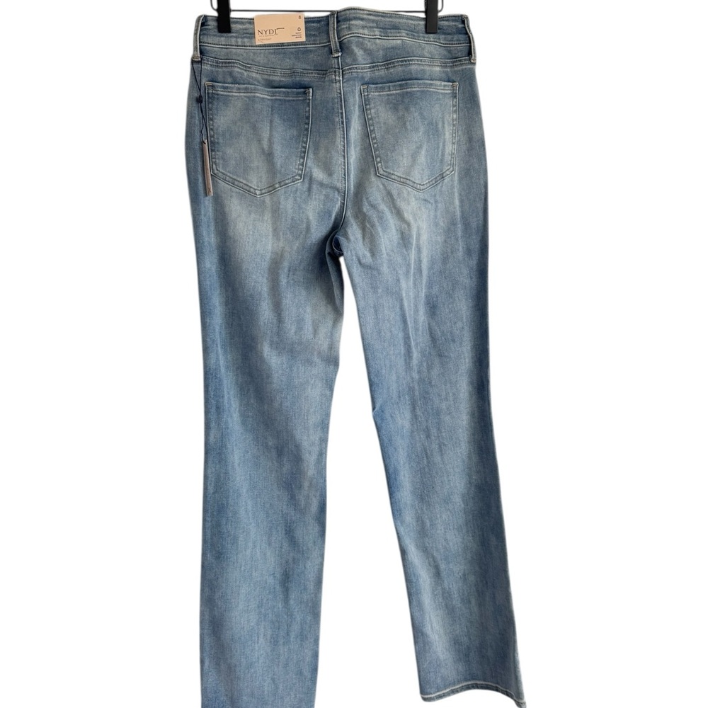 NWT NYDJ Marilyn Straight Leg Jeans Women's Size 8 Light Wash Denim Lift Tuck - Picture 4 of 13